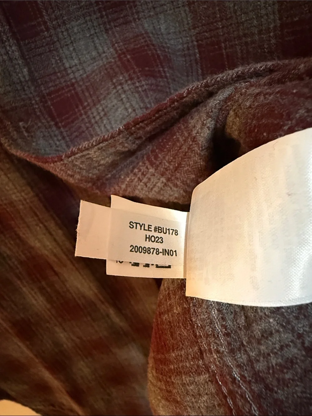 J.Crew Men’s Classic Plaid Flannel Shirt Burgundy Gray BU178